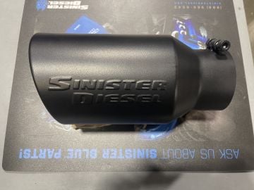 Sinister Diesel Black Ceramic Coated Stainless Steel Exhaust Tip (4" to 6") (Blemish)
